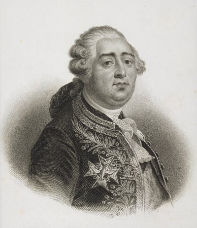 Porträt von Ludwig XVI. (1754-93), König von Frankreich von English School